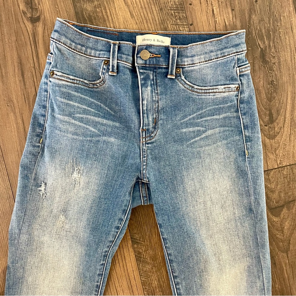 Henry & Belle High Waisted Super Skinny Ankle Medium Wash Denim Jeans - Picture 7 of 7